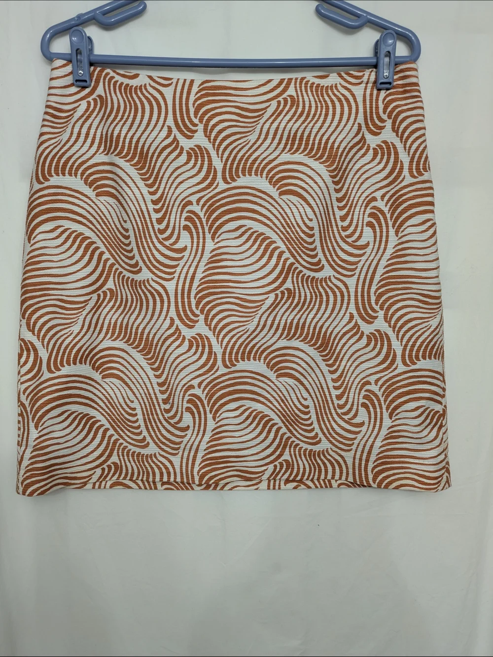 Ann Taylor Abstract Wave Print Textured Mini Skirt Size 8